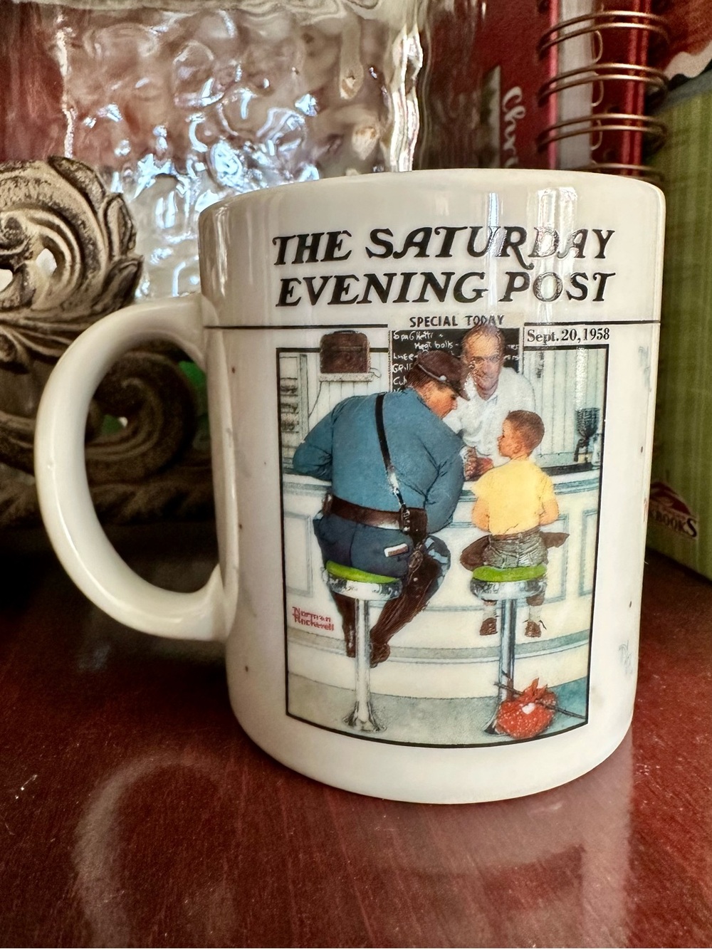 Norman Rockwell White Collectible Mug - "The Runaway" - Limited Edition